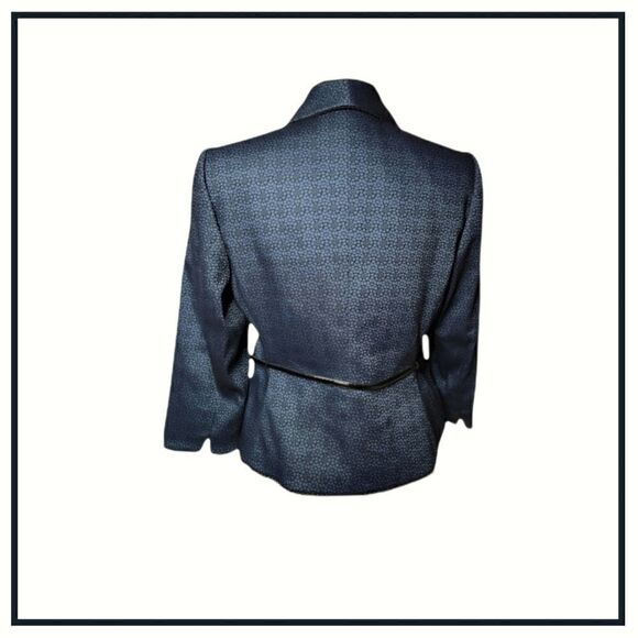 Tahari by ASL woman  blue blazer 8p - Picture 3 of 4
